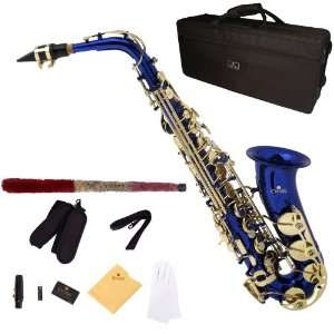 Cecilio 2Series AS 280BL Lacquer Eb Alto Saxophone with 