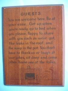 GIANT REDWOOD REAL WOOD PLAQUE GUEST SIGN YELLOWSTONE PARK SOUVENIR 