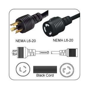  PFL62012E180 Extension Power Cord L6 20 Plug to L6 20 Connector 