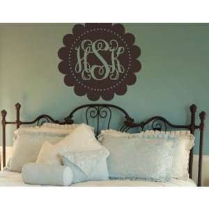  Scalloped Fancy Monogram Wall Decal Size: 28 H, Color of 