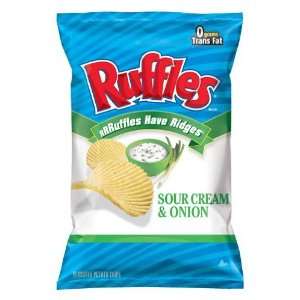  Frito Lay Ruffles Sour Cream & Onion Flavored Potato Chips 