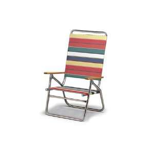   Beach Aluminum Sling Arm Adjustable Folding Patio Lounge Chair Patio