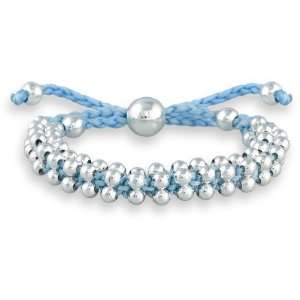   Beads with Adjustable Light Blue Cord Friendship Bracelet Jewelry