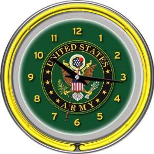   Neon Clock   Game Room Products Neon Clocks Military 