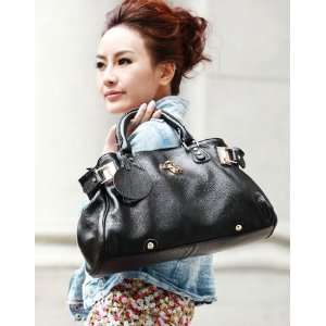 100% Real Genuine Leather Purse Shoulder Bag Handbag Tote Satchel Lock 