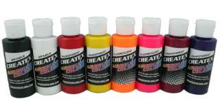 CREATEX Airbrush Paint Set 8 pc KENT LIND WARM SET  