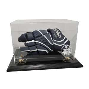  Edmonton Oilers Hockey Glove Display Case with Black 