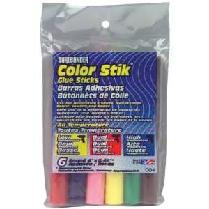    All Temp Color Stik Glue Sticks 7/16X4 6/Pkg Electronics