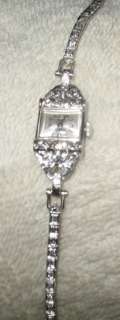 Gorgeous Antique ladies Kent diamond watch platinum w/9.8 dwt orig 