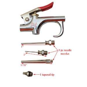 Pc Blow Gun Air Tool Kit Inflation Needle Nozzle Gun Kit Blower