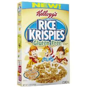 Kelloggs Rice Krispies Gluten Free Cereal, Whole Grain Brown Rice, 12 