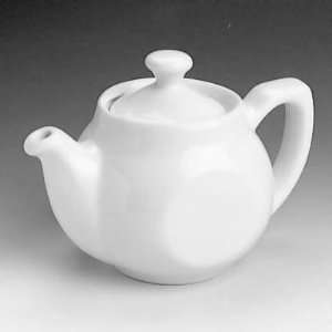   Flatside Tea Pot   3 7/8 High   8 Oz.   Hall China Company   1640 7