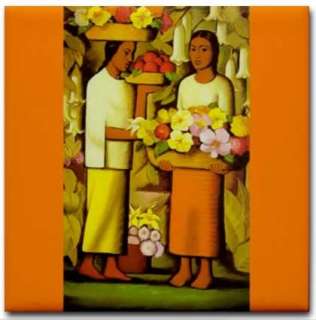Mexican Artist Ramos Martinez Painting Reproduction   Two Young 