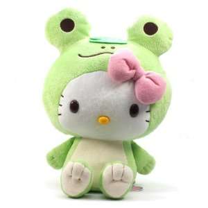   : Eikoh Hello Kitty Colorful Frog Big Plush   13 Green: Toys & Games