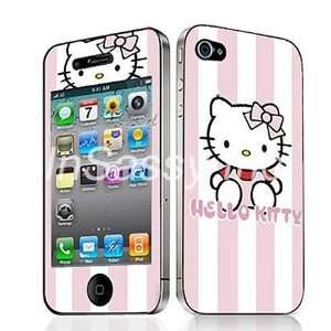   Pink Stripe Hello Kitty Decal Vinyl Skin Cell Phones & Accessories