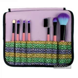 Makeup Brush Set Travel Case Bag Cosmetic Pack Eyeshadow Blush 