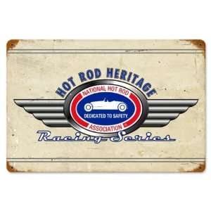  Hot Rod Heritage Vintaged Metal Sign: Home & Kitchen