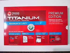 Trend Micro TITANIUM Maximum Security 3 PC 2012 Premium Edition Safe 