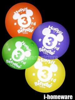Mickey Mouse Birthday Party x8 Pcs 3 rd Balloons m997  