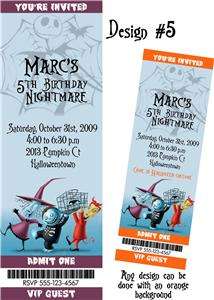 Nightmare Before Christmas Halloween Party Invitations  