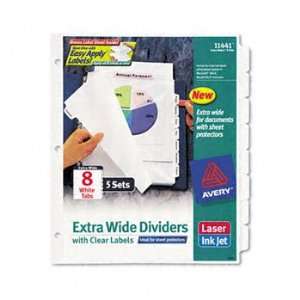  Index Maker Clear Label Dividers, 8 Tab, 11 1/4 x 9 1/4, 5 