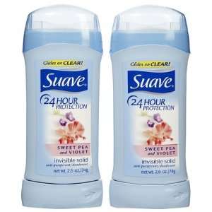 Suave 24 Hour Protection Invisible Solid Deodorant for Women Sweat Pea 