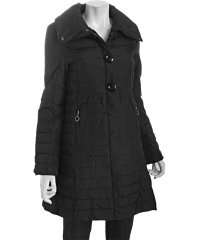 Bluefly Betsey Johnson black quilted a line convertible hood down 
