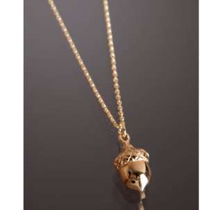 Soixante Neuf gold acorn charm necklace