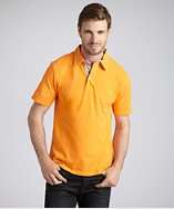 Report Collection orange cotton pique short sleeve polo style 
