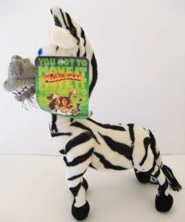 Rare Madagascar Marty Zebra 10 Plush Toy ~ New  