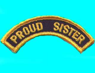 PROUD SISTER military moto motorcycle biker PATCH  
