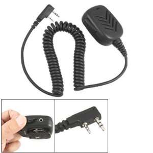   Black 2 Pin Plug Speaker Microphone for Kenwood TK3107 Electronics