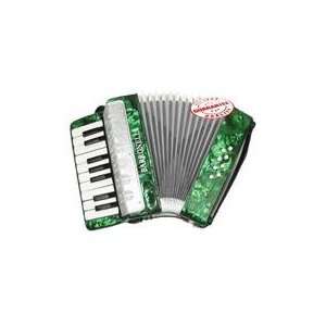  PIANO ACCORDION 17 KEYS GREEN Musical Instruments