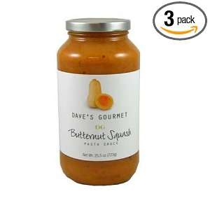 Daves Gourmet Butternut Squash Pasta Sauce, 25.5 Ounce Bottles (Pack 