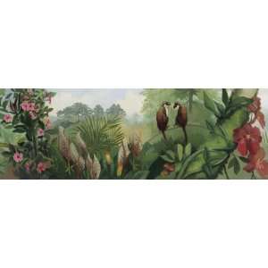   Wall Border Tropical Forest Mural Style Wall Border