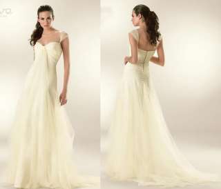   Sleeves Bridal Wedding Gown Little Bride dress Custom plus size  