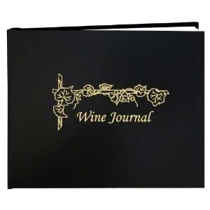  BookFactory® Wine Journal / Wine Log Book   Black Leather 