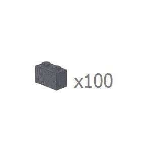  100x LEGO® Dark Gray 1x2 Bricks Toys & Games