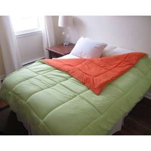  Lime Green/Orange Reversible Comforter   Twin XL