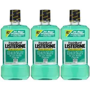 Listerine Antiseptic Adult Mouthwash FreshBurst 34 oz, 3 ct (Quantity 