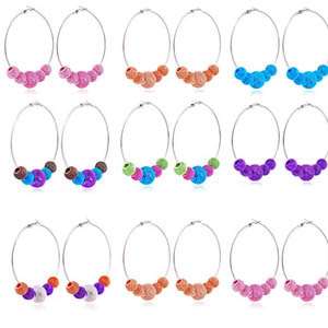 Mixed 100pcs Craft Basketball Wives Earring Hoops Spacer Loose Mesh 