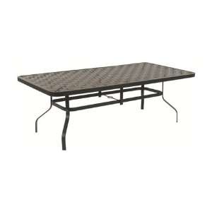  Patterned Square Aluminum Patio 42 x 84 Rectangular Dining Table 
