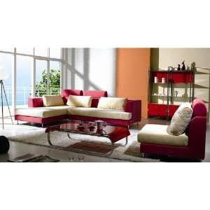 Microfiber Fabric Sectional Sofa Set   Grecian Fabric Sectional with 