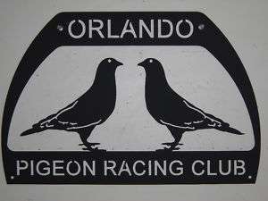 pigeon racing club sign heavy metal any town or city  