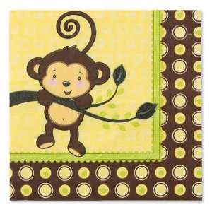 Monkey Neutral   Luncheon Napkins   16 Qty/Pack   Birthday Party 