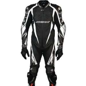   Laguna Mens 1 Piece Leather Street Motorcycle Race Suit   Black / 44