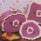 crochet pattern pretty petals toaster cover pot holders returns not