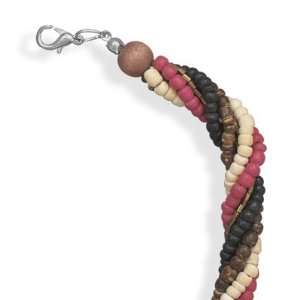   Multi strand Coco and Glass Bead Fashion Bracelet West Coast Jewelry