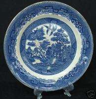 ANTIQUE JOHN TAMS CROWN POTTERY BLUE WILLOW DISH  