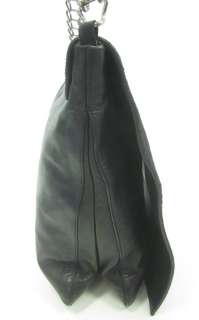 AUTH PRADA Black Pony Skin Leather Shoulder Handbag  